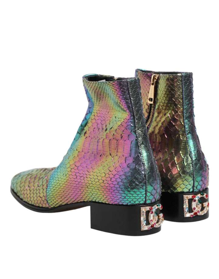 Dolce &amp; Gabbana Multicolor Chelsea Short Ankle Boots Shoes