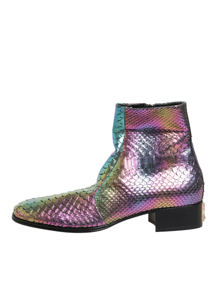Dolce &amp; Gabbana Multicolor Chelsea Short Ankle Boots Shoes