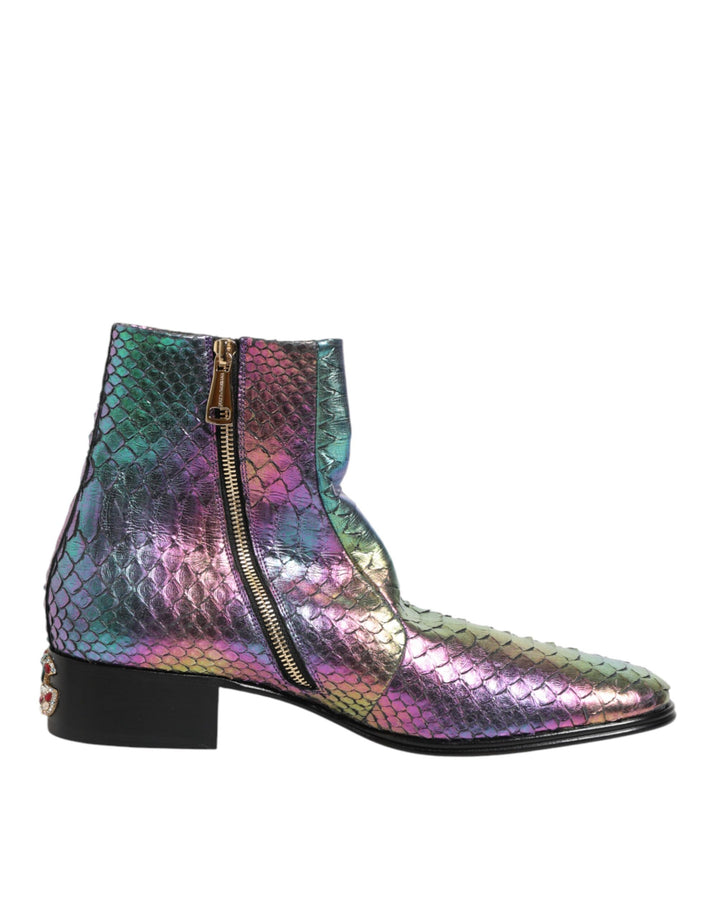 Dolce &amp; Gabbana Multicolor Chelsea Short Ankle Boots Shoes