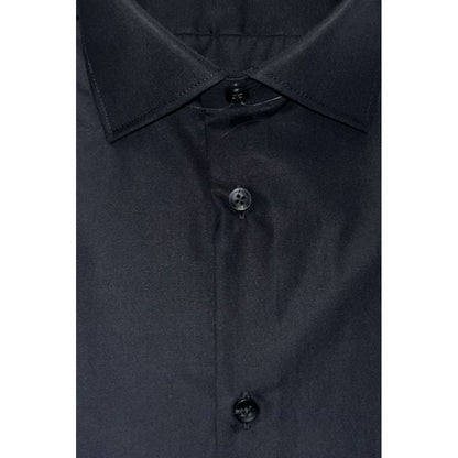 Baldinini Trend Black Cotton Men Shirt