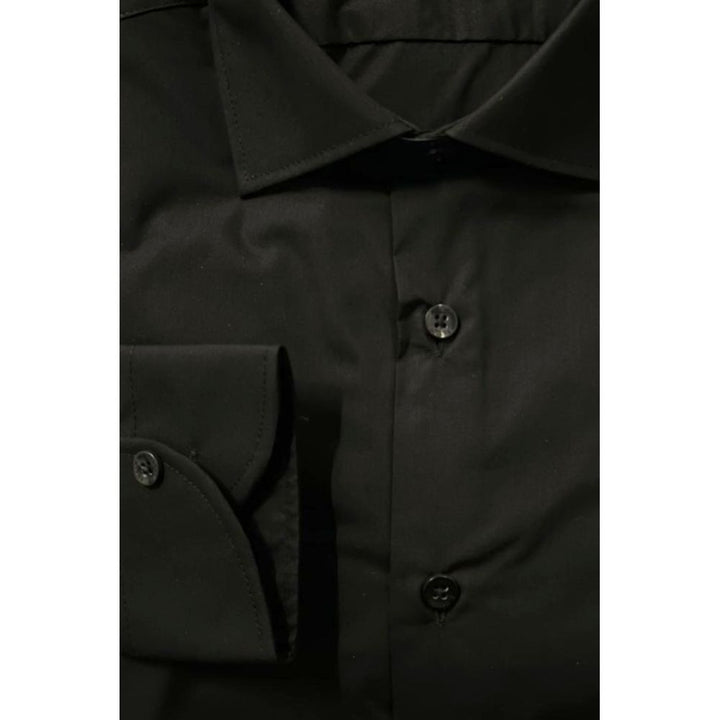 Baldinini Trend Black Cotton Men's Shirt