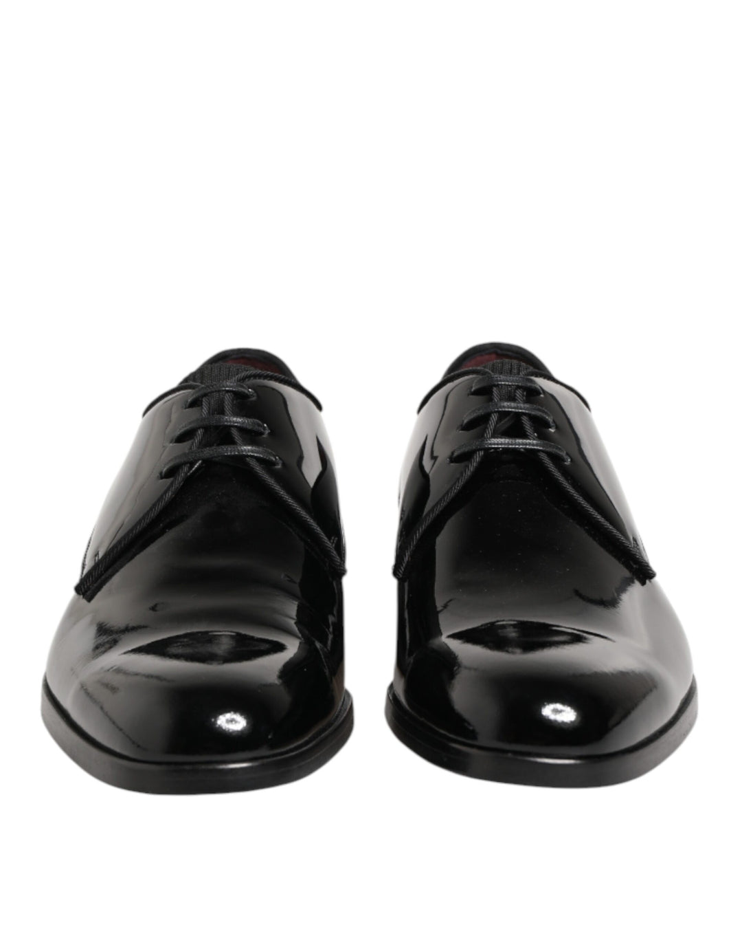 Dolce &amp; Gabbana Black Calfskin Leather Derby Dress Shoes
