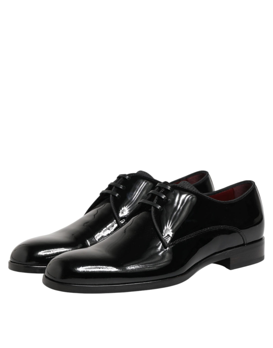Dolce &amp; Gabbana Black Calfskin Leather Derby Dress Shoes
