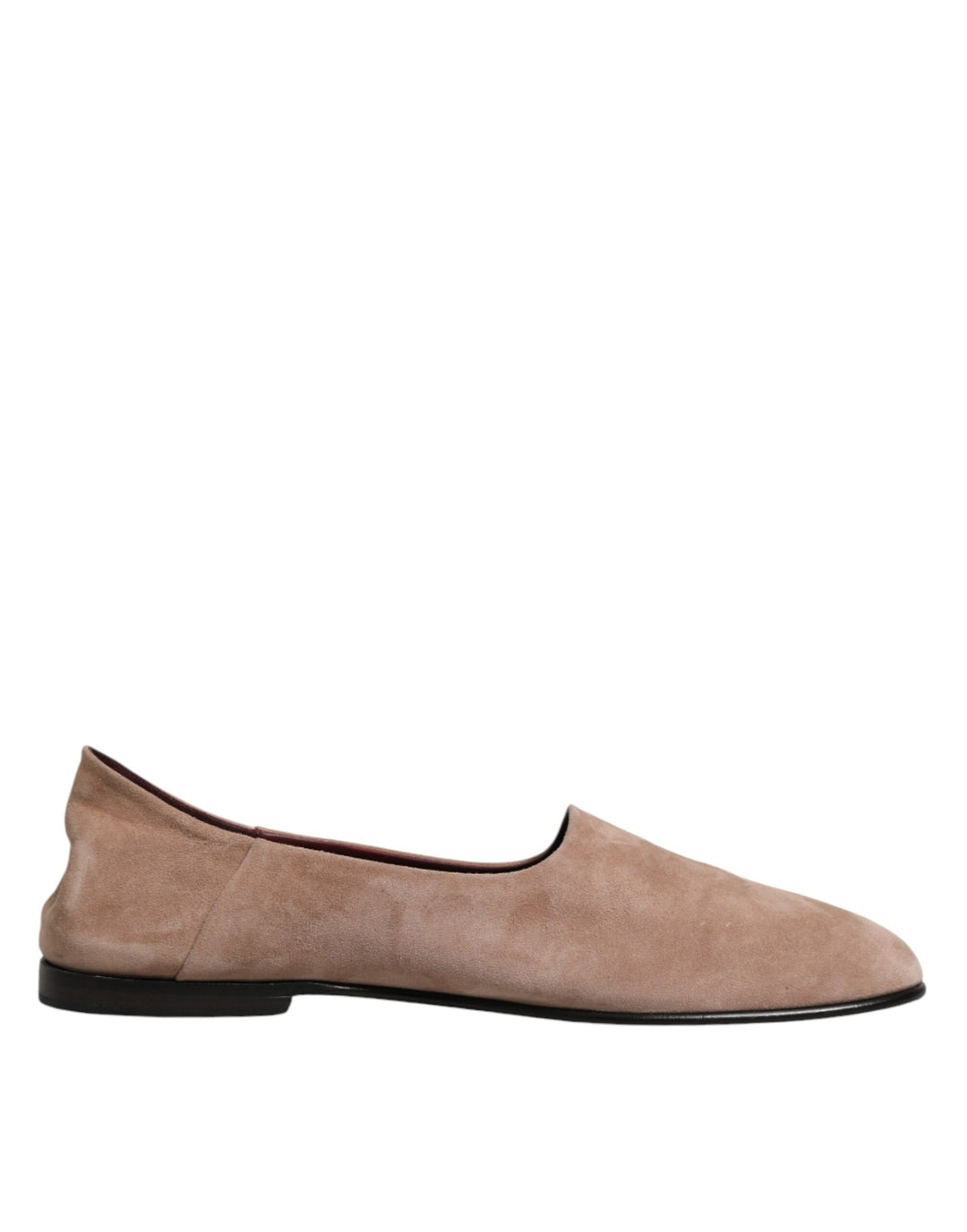 Dolce &amp; Gabbana Beige Leather Suede Slip On Loafers Dress Shoes