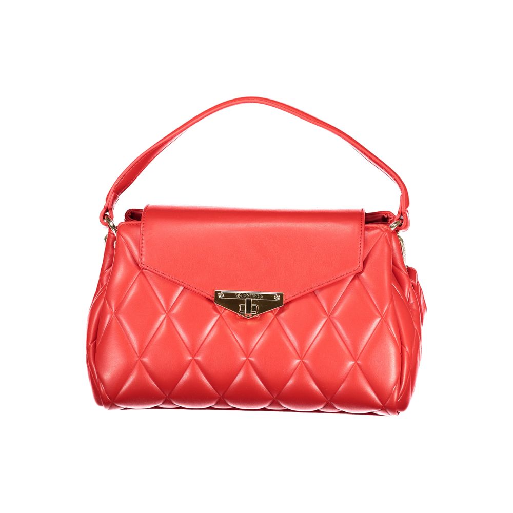 Mario Valentino - Rosso Polyurethane Women’s Bag with Adjustable Shoulder Strap