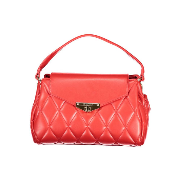 Mario Valentino - Rosso Polyurethane Women’s Bag with Adjustable Shoulder Strap