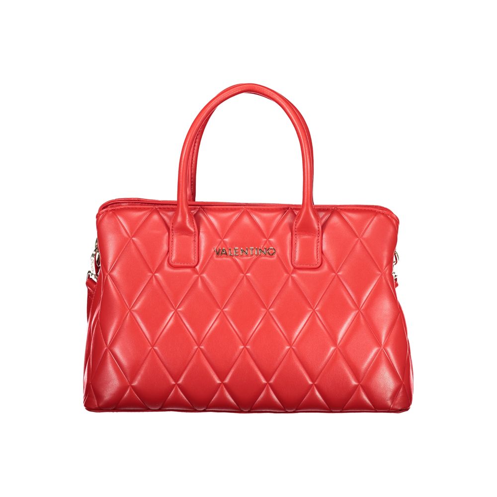 Mario Valentino - Rosso Polyurethane Women’s Bag with Handles and Compartments