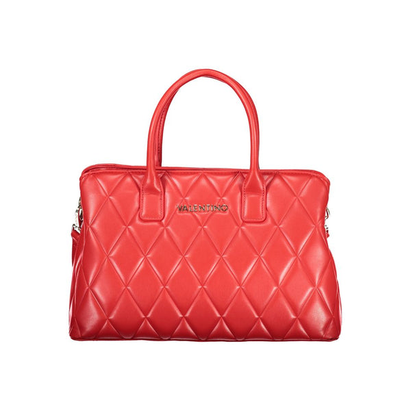 Mario Valentino - Rosso Polyurethane Women’s Bag with Handles and Compartments