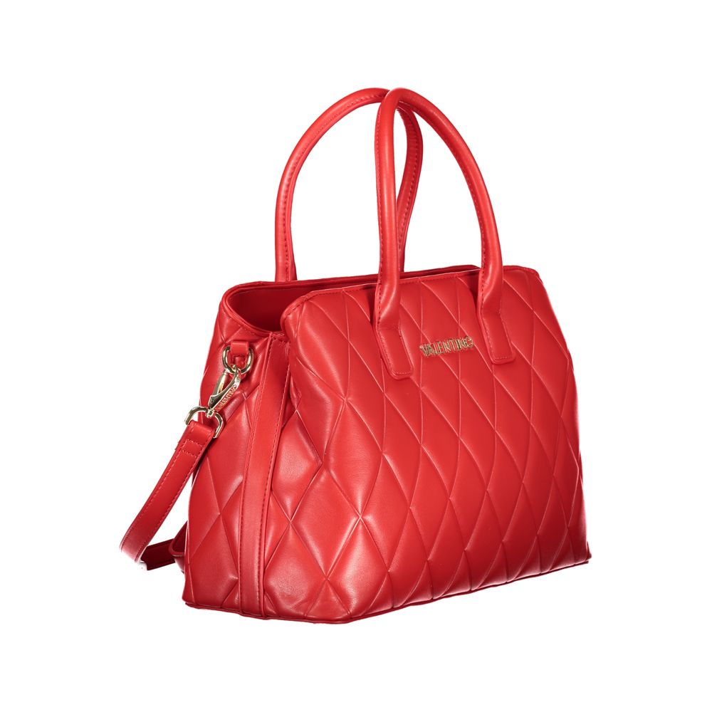 Mario Valentino - Rosso Polyurethane Women’s Bag with Handles and Compartments