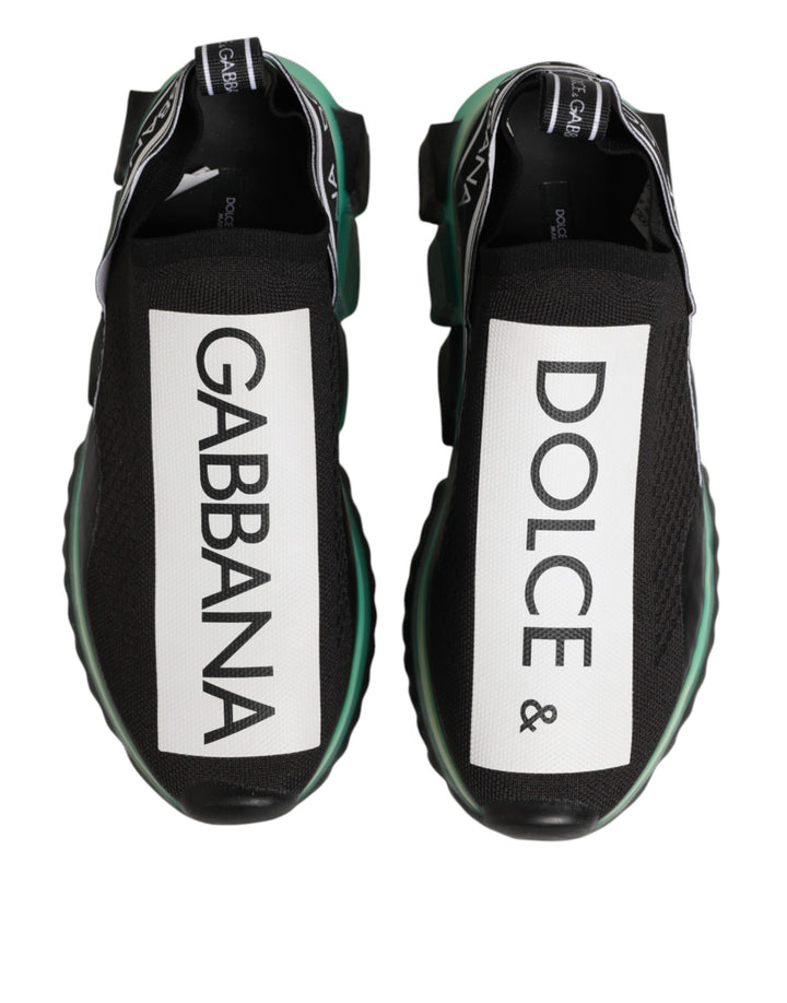 Dolce &amp; Gabbana Black Slip On Sorrento Men Sneakers Shoes