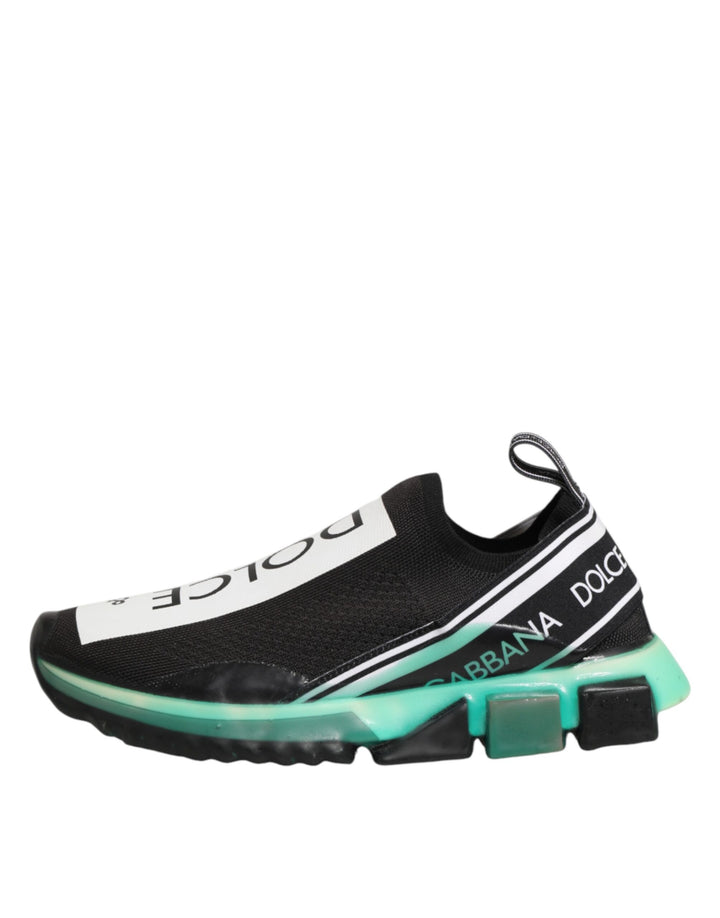Dolce &amp; Gabbana Black Slip On Sorrento Men Sneakers Shoes