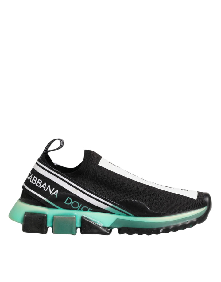 Dolce &amp; Gabbana Black Slip On Sorrento Men Sneakers Shoes