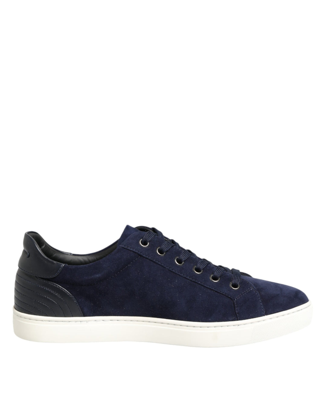 Dolce &amp; Gabbana Blue Leather Suede Low Top Sneakers Shoes