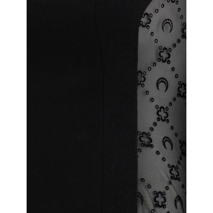 Marine Serre Black Wool Casual Dress