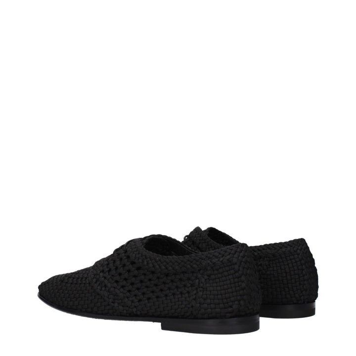Dolce &amp; Gabbana Black Fabric Oxfords And Derbies