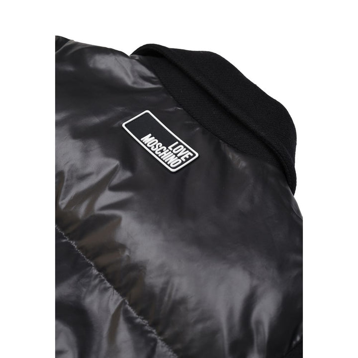 Love Moschino Black Polyester Full-Length Jacket