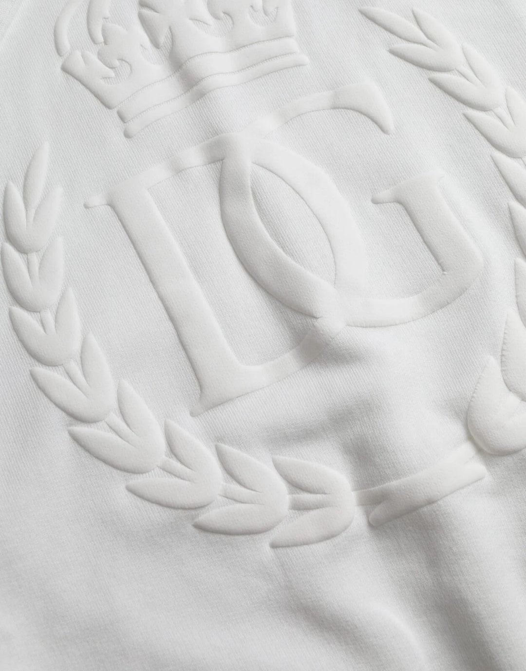 Dolce &amp; Gabbana White Cotton Hooded Pullover Sweatshirt Men
