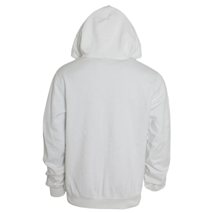 Dolce &amp; Gabbana White Cotton Hooded Pullover Sweatshirt Men