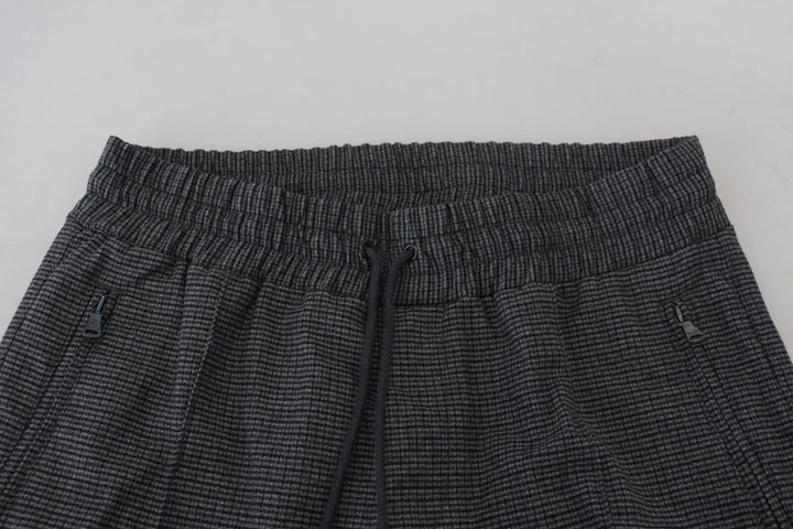 Dolce &amp; Gabbana Gray Striped Wool Skinny Trouser Pants