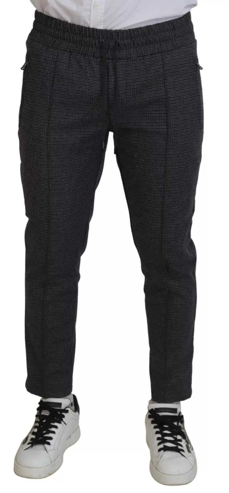 Dolce &amp; Gabbana Gray Striped Wool Skinny Trouser Pants