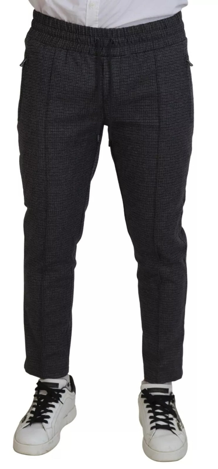 Dolce &amp; Gabbana Gray Striped Wool Skinny Trouser Pants