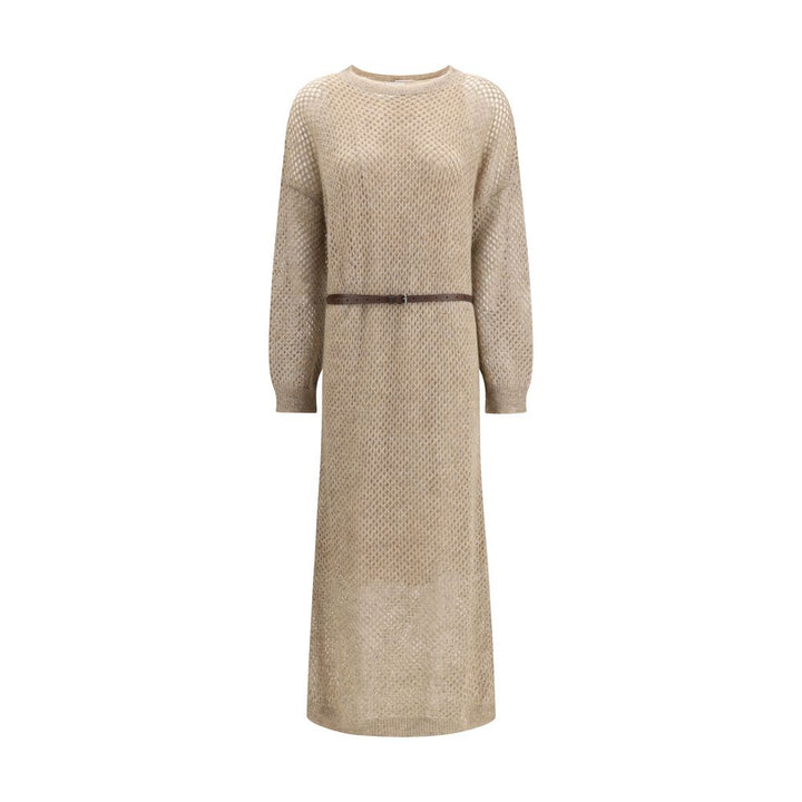 Brunello Cucinelli Beige Mohair Casual Dress