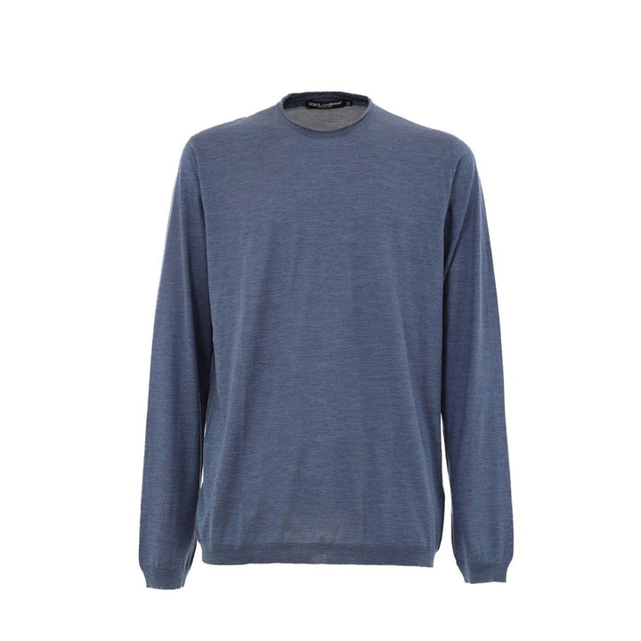 Dolce &amp; Gabbana Blue Silk Sweatshirt