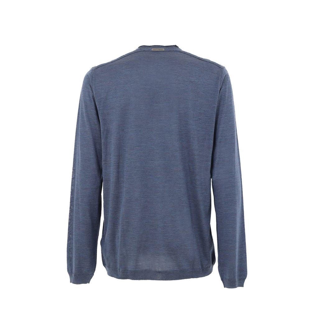 Dolce &amp; Gabbana Blue Silk Sweatshirt