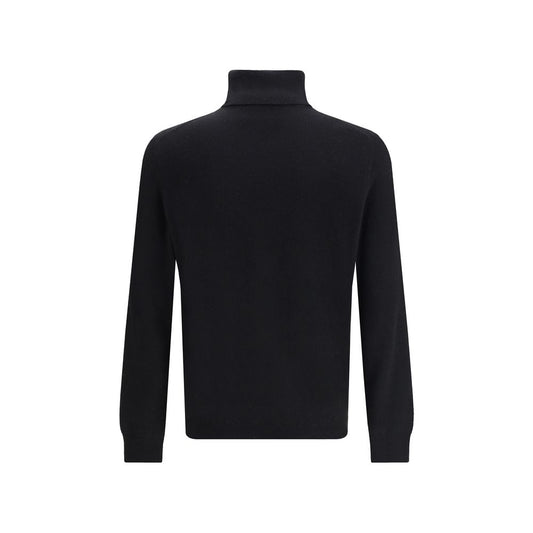 Aragona Cashmere Black Merino Wool Turtleneck