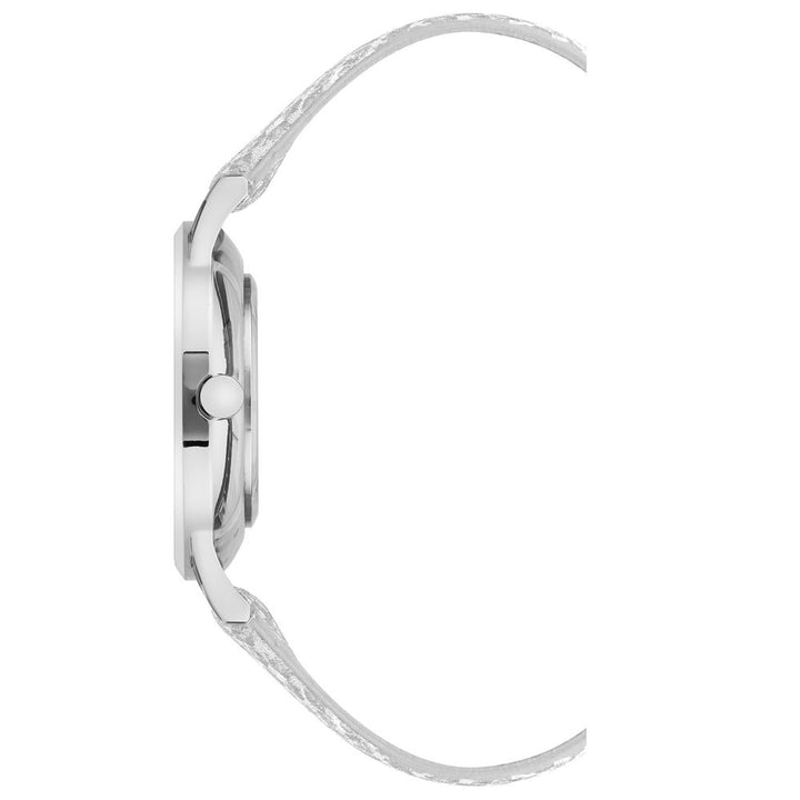 Nine West Gray Leather Dress Watch