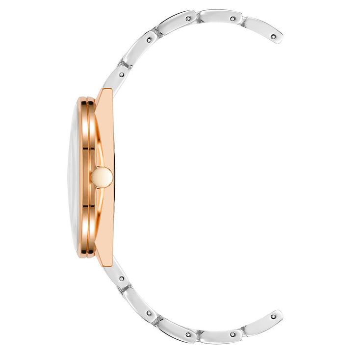 Nine West Gray Metal Dress Watch