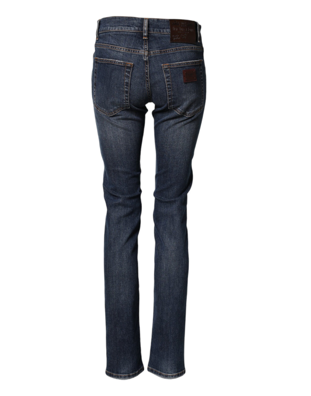 Dolce &amp; Gabbana Blue Cotton Stretch Skinny Men Denim Jeans