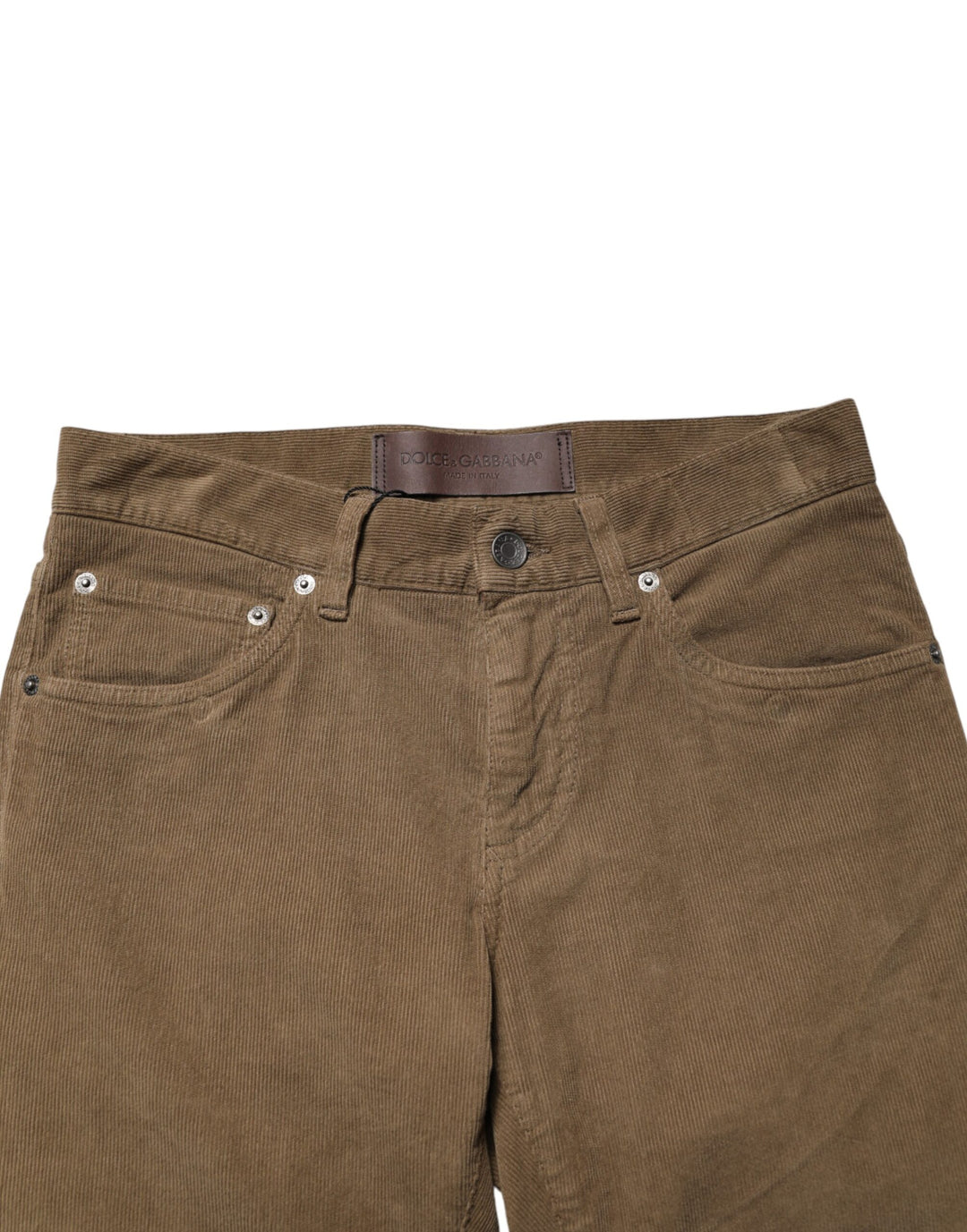 Dolce &amp; Gabbana Brown Cotton Stretch Skinny Men Denim Jeans