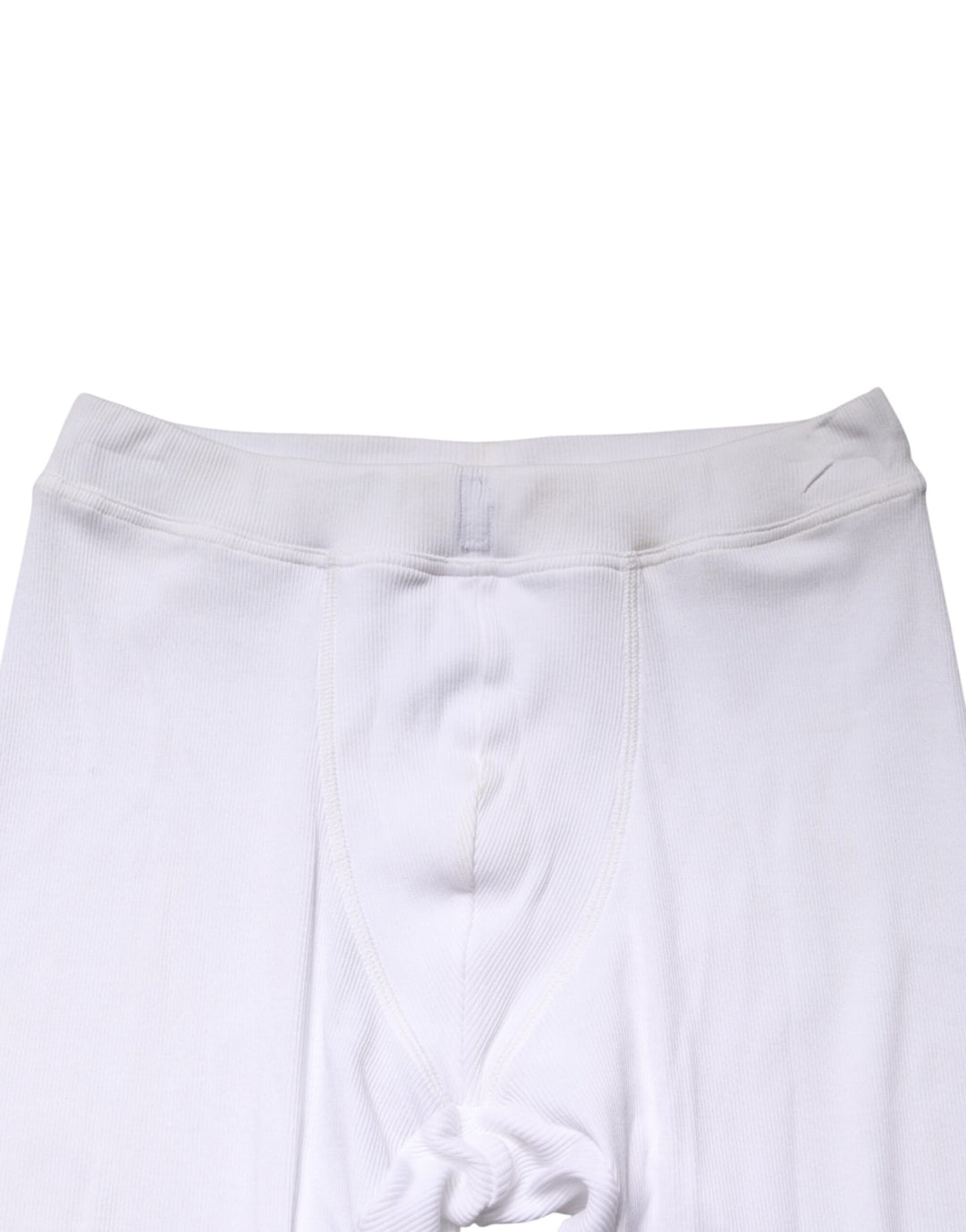 Dolce &amp; Gabbana White Cotton Mid Waist Tights Leggings Pants