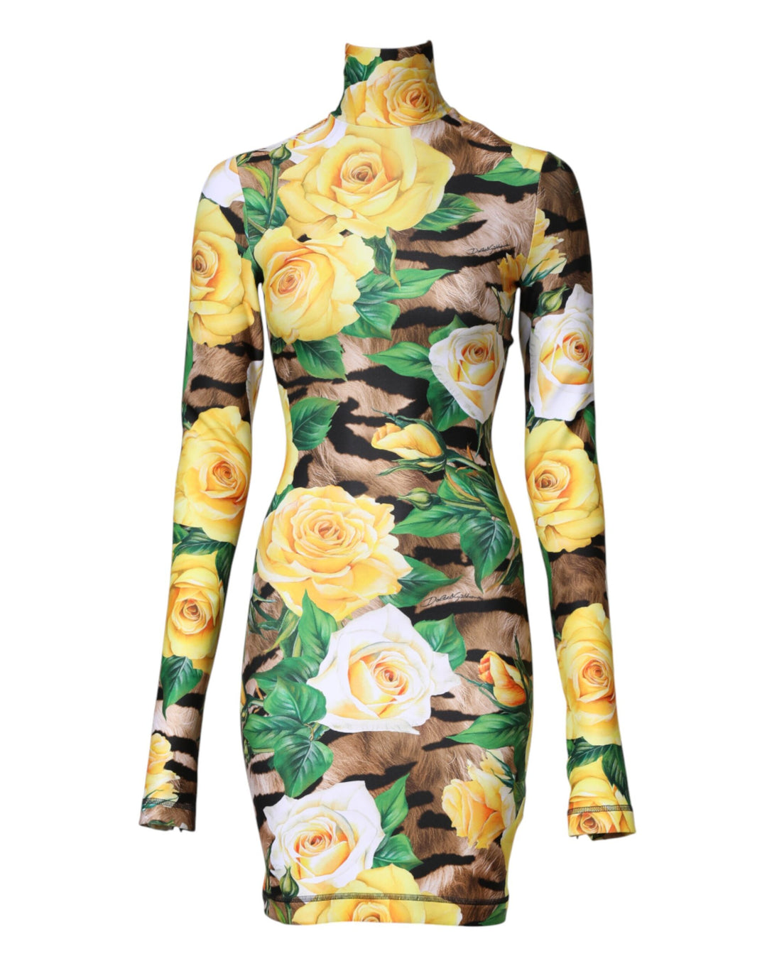 Dolce &amp; Gabbana Multicolor Floral Print Sheath Mini Dress