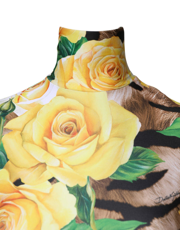 Dolce &amp; Gabbana Multicolor Floral Print Sheath Mini Dress