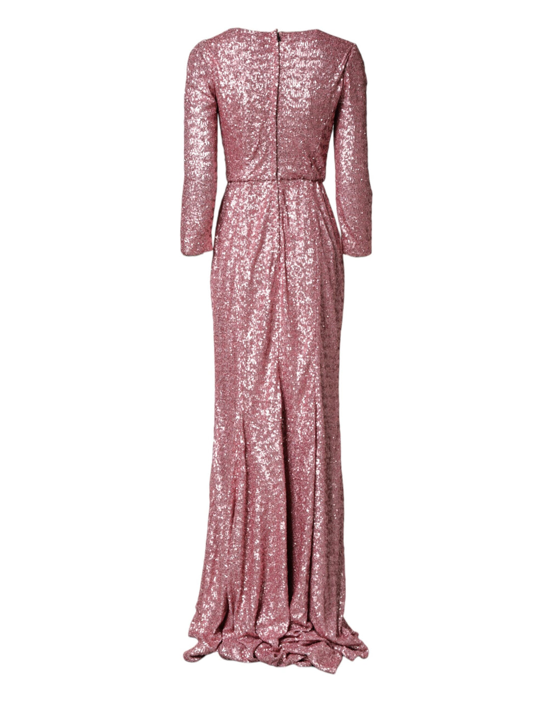 Dolce &amp; Gabbana Pink Sequinned Mermaid Long Gown Dress