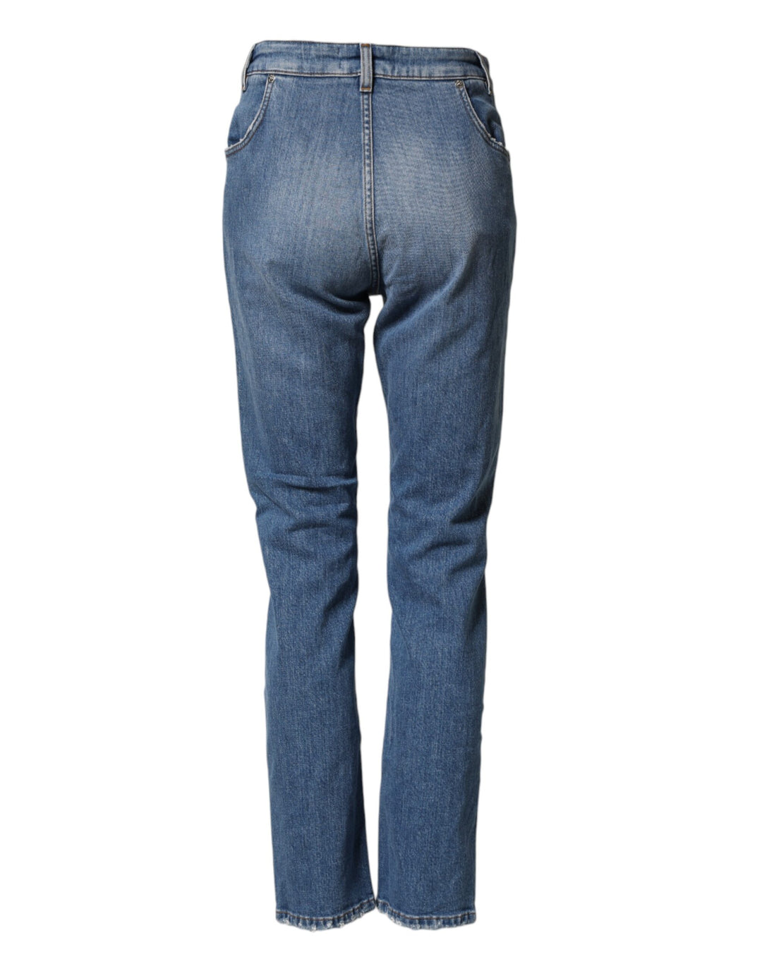 Dolce &amp; Gabbana Blue Distressed Washed Cotton Denim Jeans