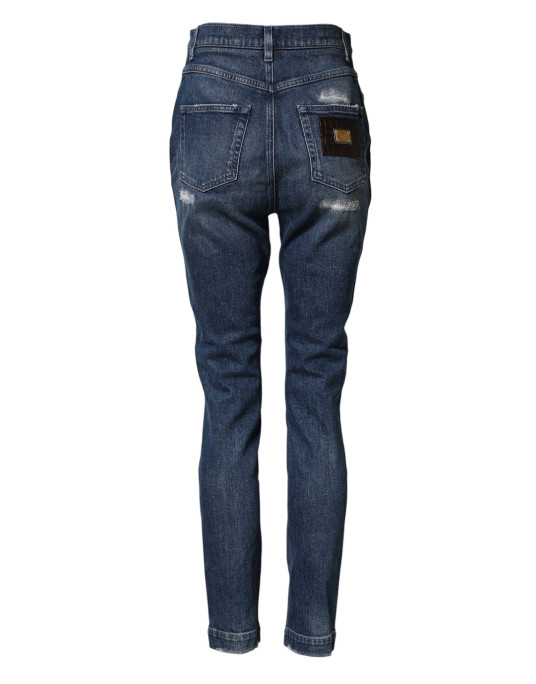 Dolce &amp; Gabbana Blue Distressed Washed Logo GRACE Denim Jeans