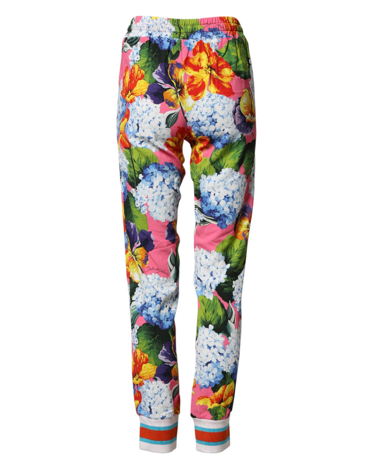 Dolce &amp; Gabbana Multicolor Floral Mid Waist Jogger Pants