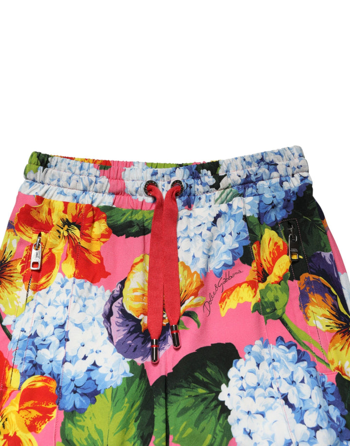 Dolce &amp; Gabbana Multicolor Floral Mid Waist Jogger Pants