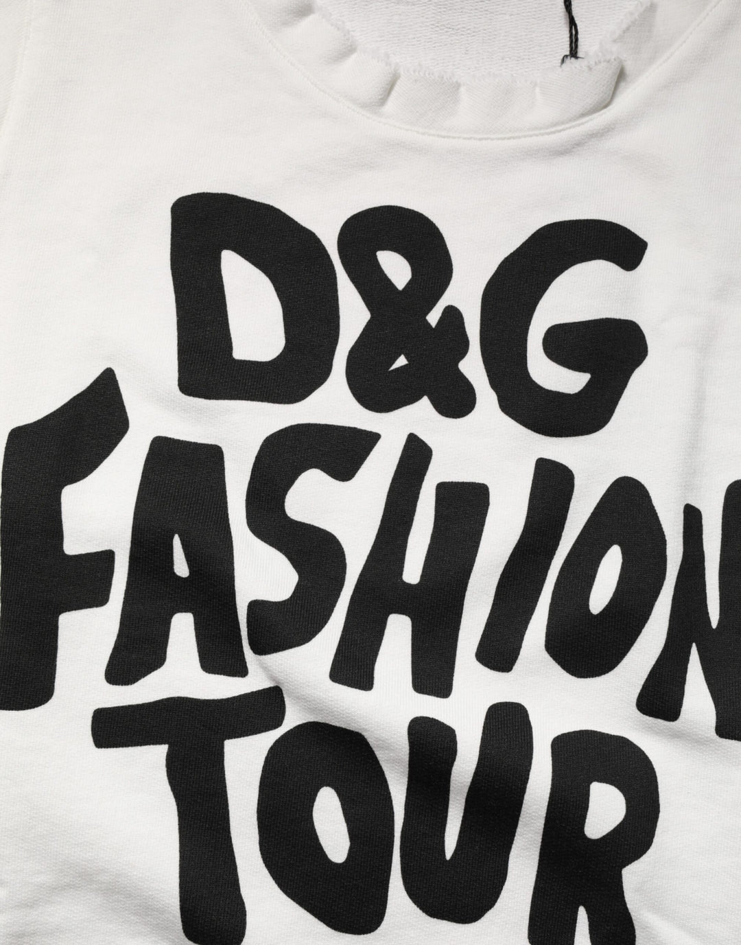 Dolce &amp; Gabbana White Graphic CrewNeck Sleeveless Tank T-shirt