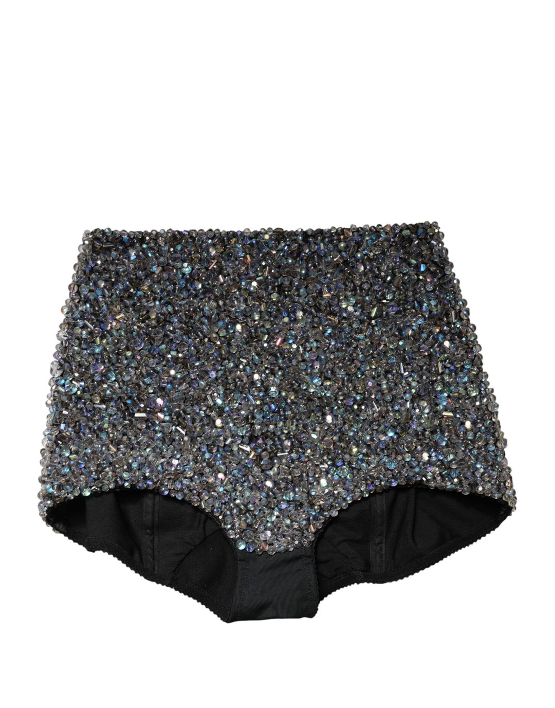 Dolce &amp; Gabbana Multicolor Embellished High Waist Hot Pants Shorts