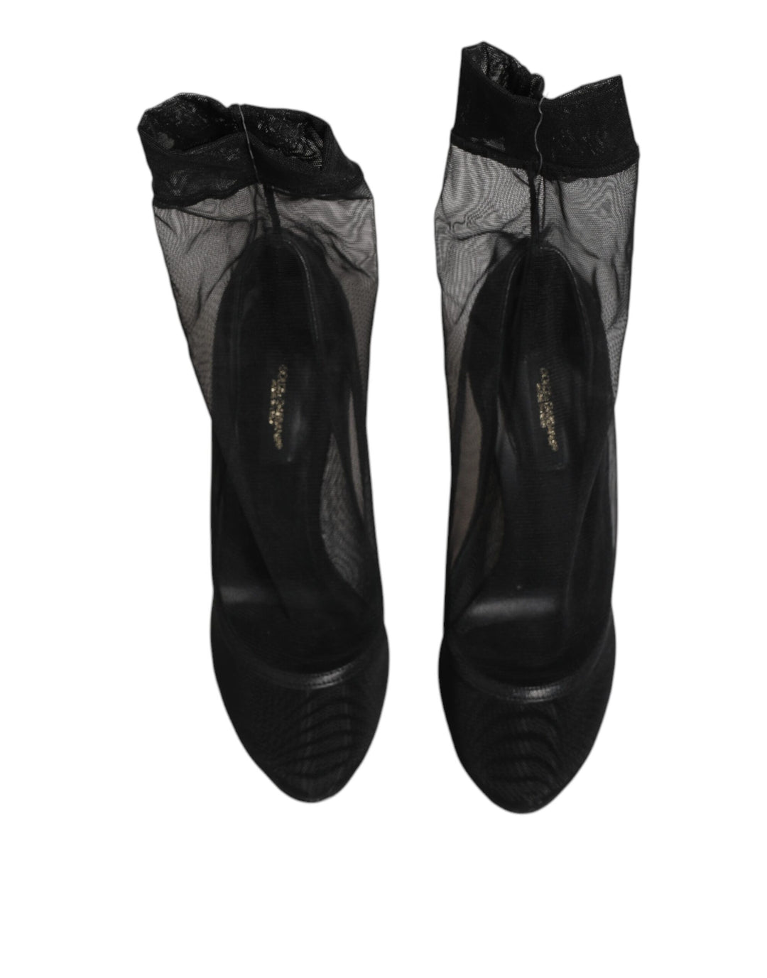 Dolce &amp; Gabbana Black Nylon Stretch Mesh Sock Boots  Shoes