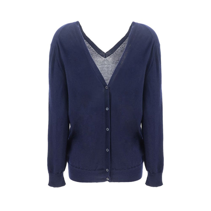Prada Blue Cashmere Cardigan
