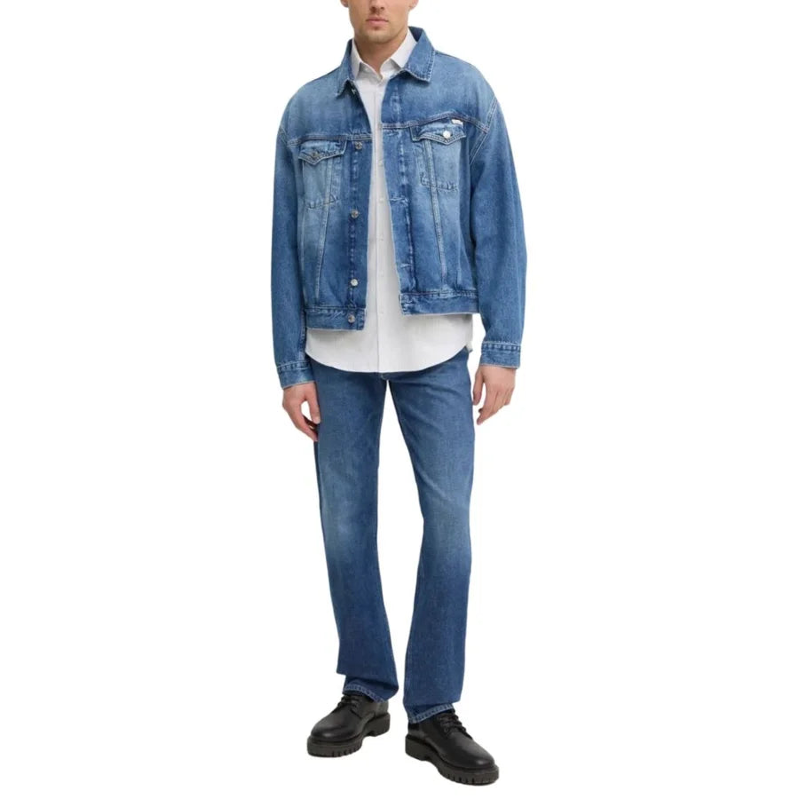 Calvin Klein Jeans Blue Cotton Relaxed Fit