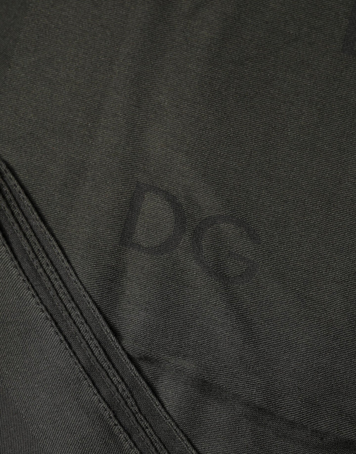 Dolce &amp; Gabbana Black Modal Neck Wrap Men Shawl Men Scarf
