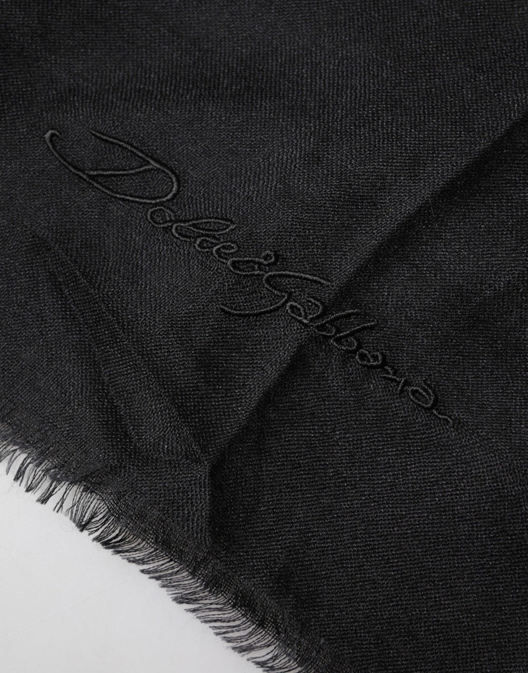 Dolce &amp; Gabbana Black Cashmere Knit Neck Wrap Shawl Scarf
