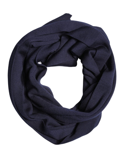Dolce & Gabbana Blue Wool DG Loves London Neck Wrap Scarf