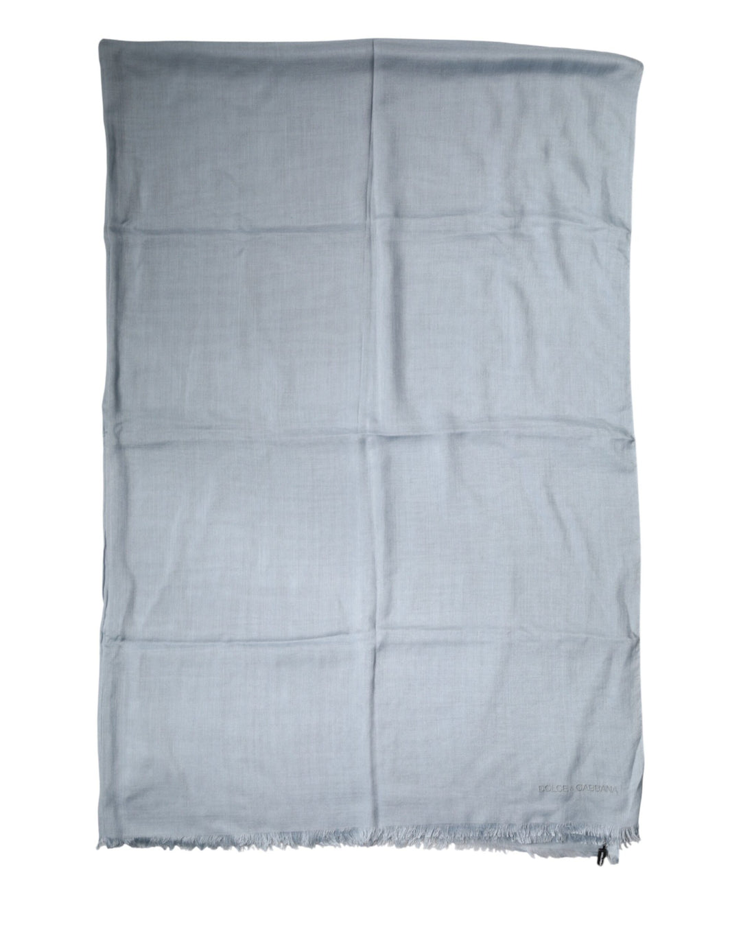 Dolce &amp; Gabbana Light Blue Cashmere Knitted Shawl